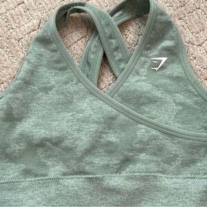 Gymshark Green Camo Sports Bra